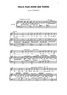 Philis plus avare que tendre: Philis plus avare que tendre by Jean-Baptiste Weckerlin