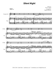 Solo instrument and piano: For Bb-trumpet and piano by Franz Xaver Gruber