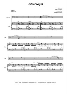 Solo instrument and piano: For trombone solo and piano by Franz Xaver Gruber