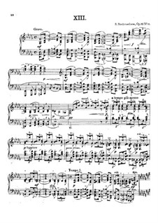 Thirteen Preludes, Op.32: Prelude No.13 in D Flat Major by Sergei Rachmaninoff