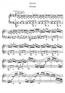Toccata in B Flat Major: For piano by Jules Massenet