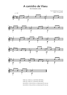 A caminho de Viseu: For guitar solo (G Major) by folklore