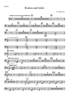Complete Overture: Timpani part by Pyotr Tchaikovsky