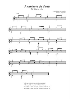 A caminho de Viseu: For guitar solo (C Major) by folklore