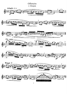 Offertory for Flute and Piano, Op.12: Solo part by Johannes Donjon