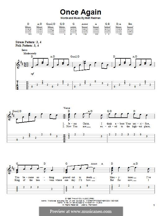 Once Again: For guitar with tab by Matt Redman