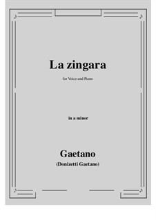 La zingara: A minor by Gaetano Donizetti