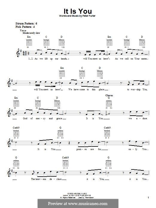 It Is You (Newsboys): For guitar with tab by Peter Furler