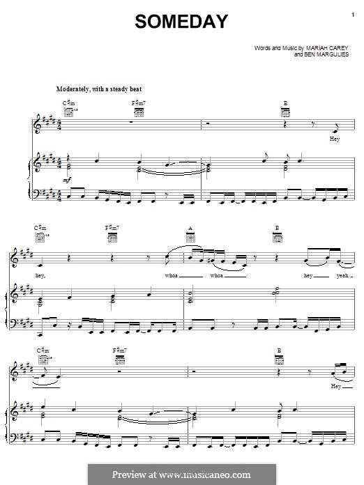 Someday: For voice and piano (or guitar) by Ben Margulies, Mariah Carey
