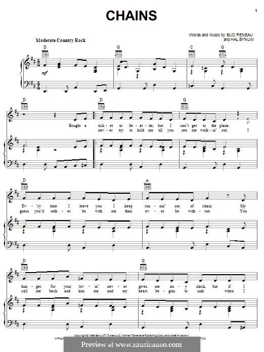 Chains (Patty Loveless) by B. Reneau, H. Bynum sheet music on MusicaNeo
