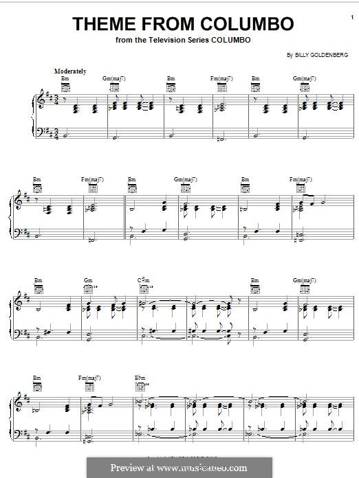 Theme from Columbo: For piano by Billy Goldenberg