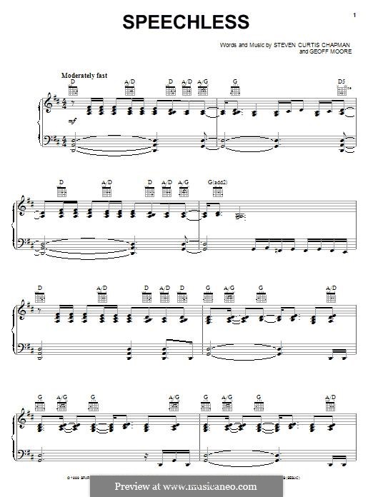 Speechless: For voice and piano (or guitar) by Steven Curtis Chapman
