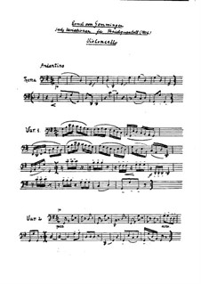 Six Variations on an Original Theme for String Quartet: Cello part by Ernst von Gemmingen