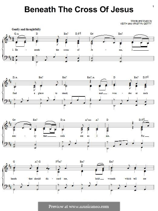 Beneath the Cross of Jesus: For voice and piano (or guitar) by Frederick Charles Maker