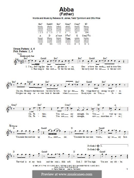 Abba (Father): For guitar by Rebecca St. James, Tedd Tjornhom, Otto Price