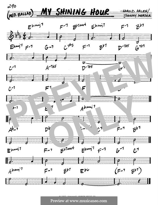 My Shining Hour (Ella Fitzgerald): Melody line by Harold Arlen