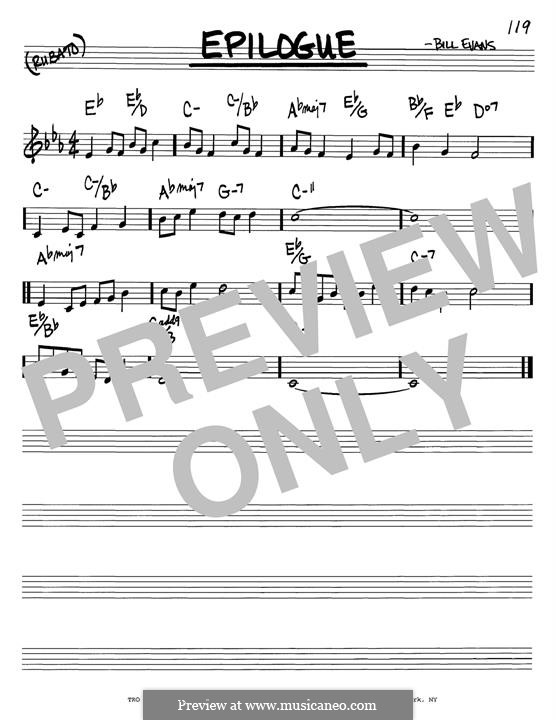 Epilogue: Melody line by Bill Evans