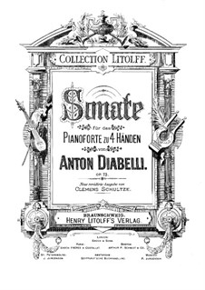 Sonatа in F Major for Piano Four Hands, Op.73: Sonatа in F Major for Piano Four Hands by Anton Diabelli