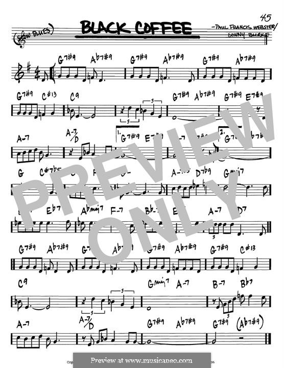 Black Coffee (Sarah Vaughan) by P.F. ster, S. Burke on MusicaNeo