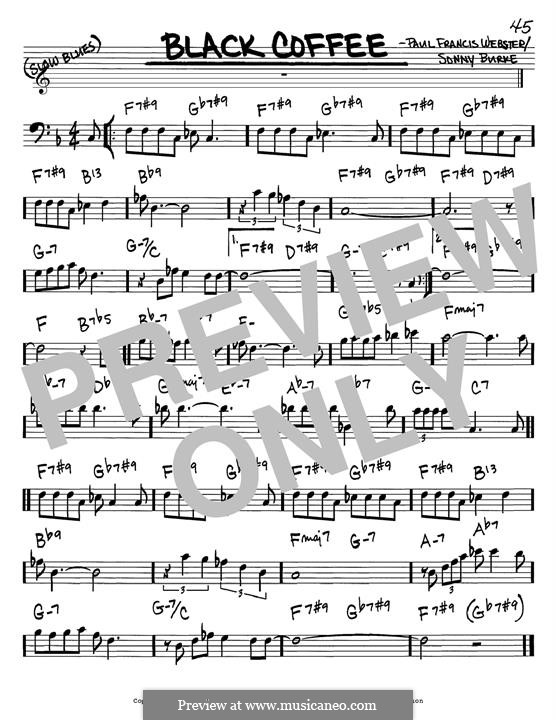 Black Coffee (Sarah Vaughan) by P.F. ster, S. Burke on MusicaNeo