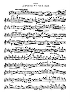 Six Divertissements for Flute and Piano ad libitum, Op.68: Divertissement No.3 – solo part by Friedrich Kuhlau