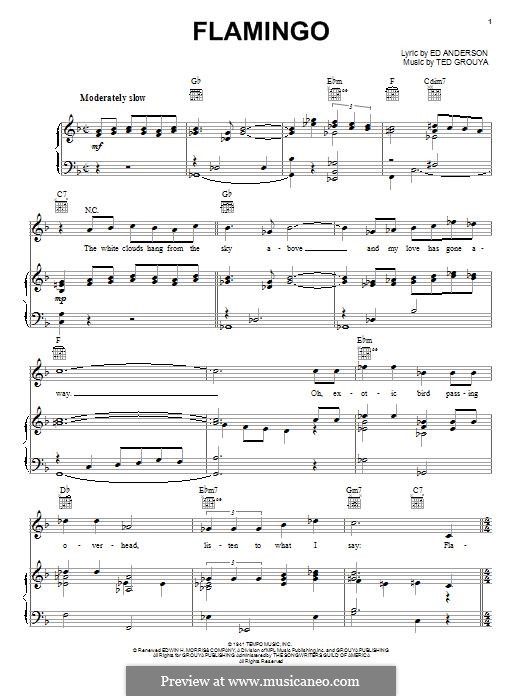 Flamingo: For voice and piano (or guitar) by Theodor Grouya