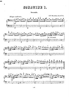 Sonatinas for Piano Four Hands, Op.2 No.1-3: Sonatinas for Piano Four Hands by Hendrik Pieter Steenhuis