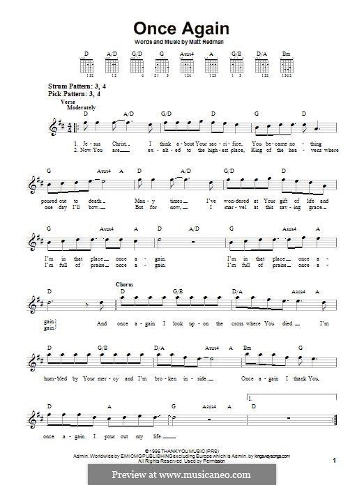 Once Again: For guitar by Matt Redman