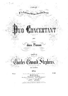 Concerto Duo for Two Pianos Four Hands, Op.4: Piano II part by Charles Edward Stephens