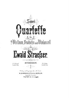 String Quartet No.1 in E Minor, Op.12: Cello part by Ewald Strässer