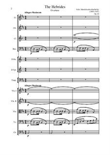 Die Hebriden oder Die Fingalshöhle (Hebrides Overture), Op.26: Full score by Felix Mendelssohn-Bartholdy