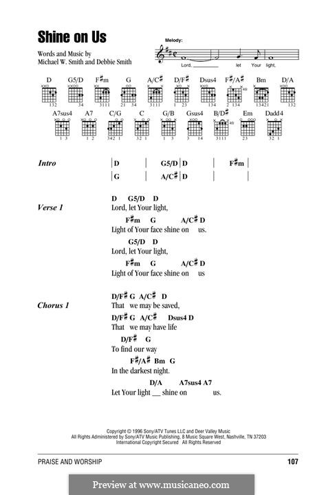 Shine On Us (Phillips, Craig & Dean): For guitar by Michael W. Smith