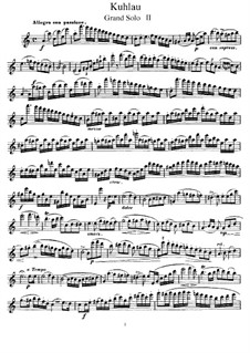 Three Grand Solos for Flute and Piano ad libitum, Op.57: Solo No.2 – flute part by Friedrich Kuhlau