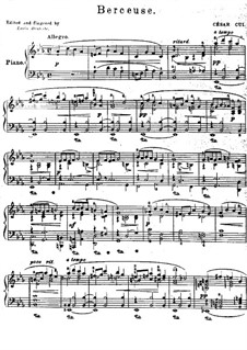 Twelve Miniatures, Op.20: No.8 Berceuse by César Cui