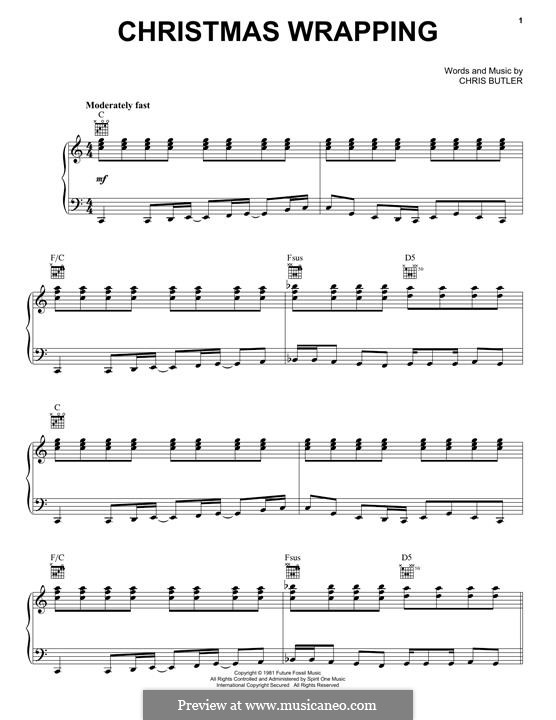 Christmas wrapping the waitresses by c butler sheet music on musicaneo