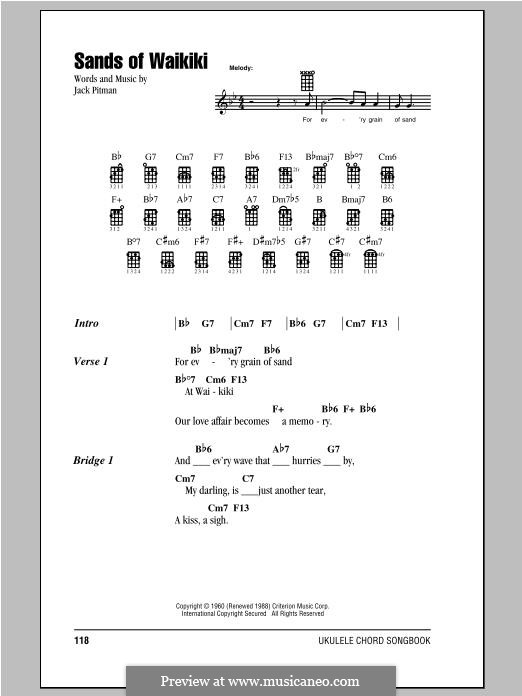 Sands of Waikiki: For ukulele by Jack Pitman