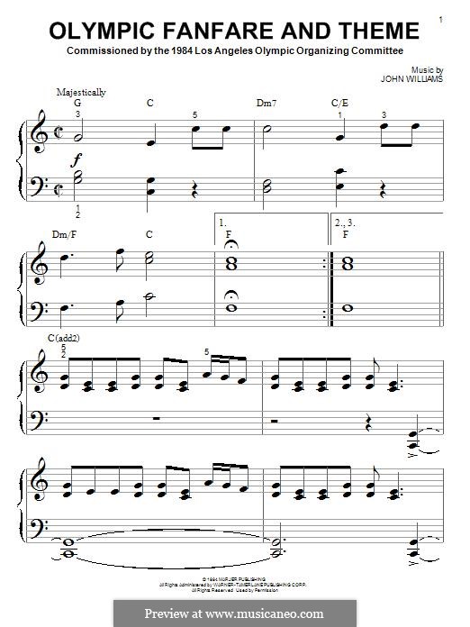 Olympic Fanfare and Theme: For piano by John Williams