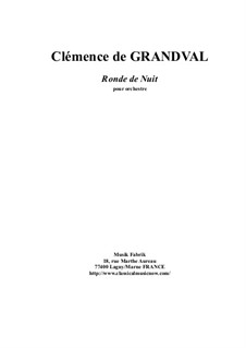 Ronde de Nuit for orchestra: Score only by Marie Grandval
