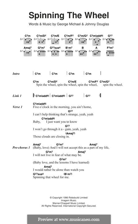 Spinning the Wheel by G. Michael, J. Douglas - sheet music on MusicaNeo