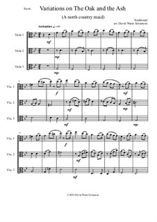 Variations on The Oak and the Ash (A north country Maid): For viola trio by folklore