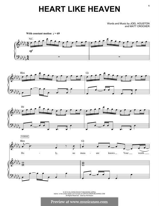 Heart Like Heaven (Hillsong United): For voice and piano by Matt Crocker, Joel Houston