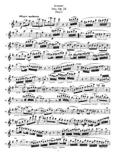 Trio for Three Flutes, Op.24: Flute I part by Kaspar Kummer