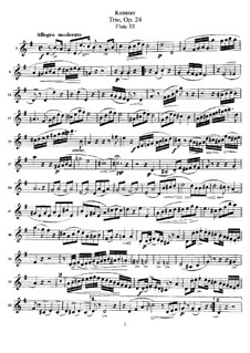 Trio for Three Flutes, Op.24: Flute III part by Kaspar Kummer