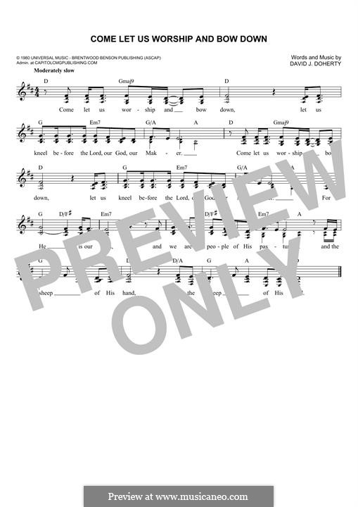 Come Let Us Worship and Bow Down: For keyboard by David J. Doherty