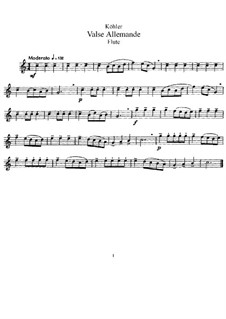 Waltz-Allemande for Flute and Piano: Solo part by Ernesto Köhler