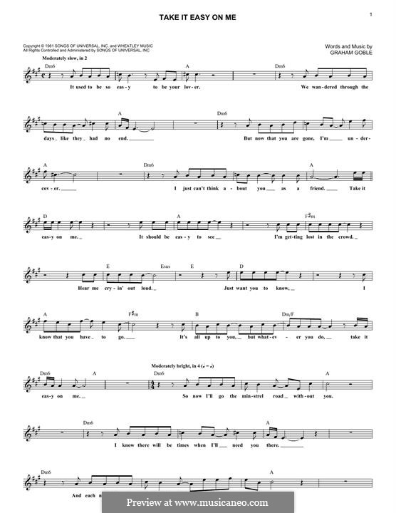 Take it easy on me little river band by g g goble on musicaneo