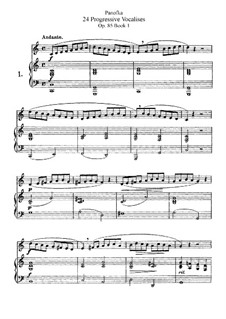 Twenty-Four Progressive Vocalises, Op.85: Book I by Heinrich Panofka