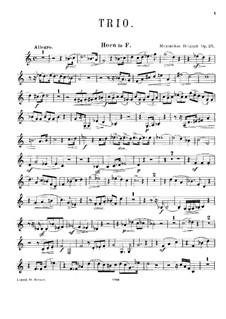 Trio for Clarinet, French Horn and Piano, Op.25: French horn part by Maximilian Heidrich