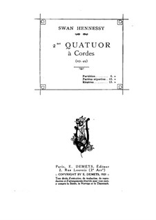 String Quartet No.2 in C Minor, Op.49: String Quartet No.2 in C Minor by Swan Hennessy