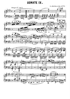 Sonata for Piano No.9, Op.14 No.1: For a single performer by Ludwig van Beethoven
